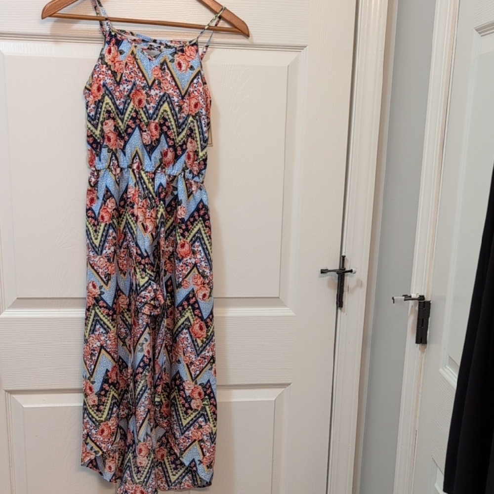 Floral Chevron Maxi Dress/ Romper " No Comment NY LA Girls